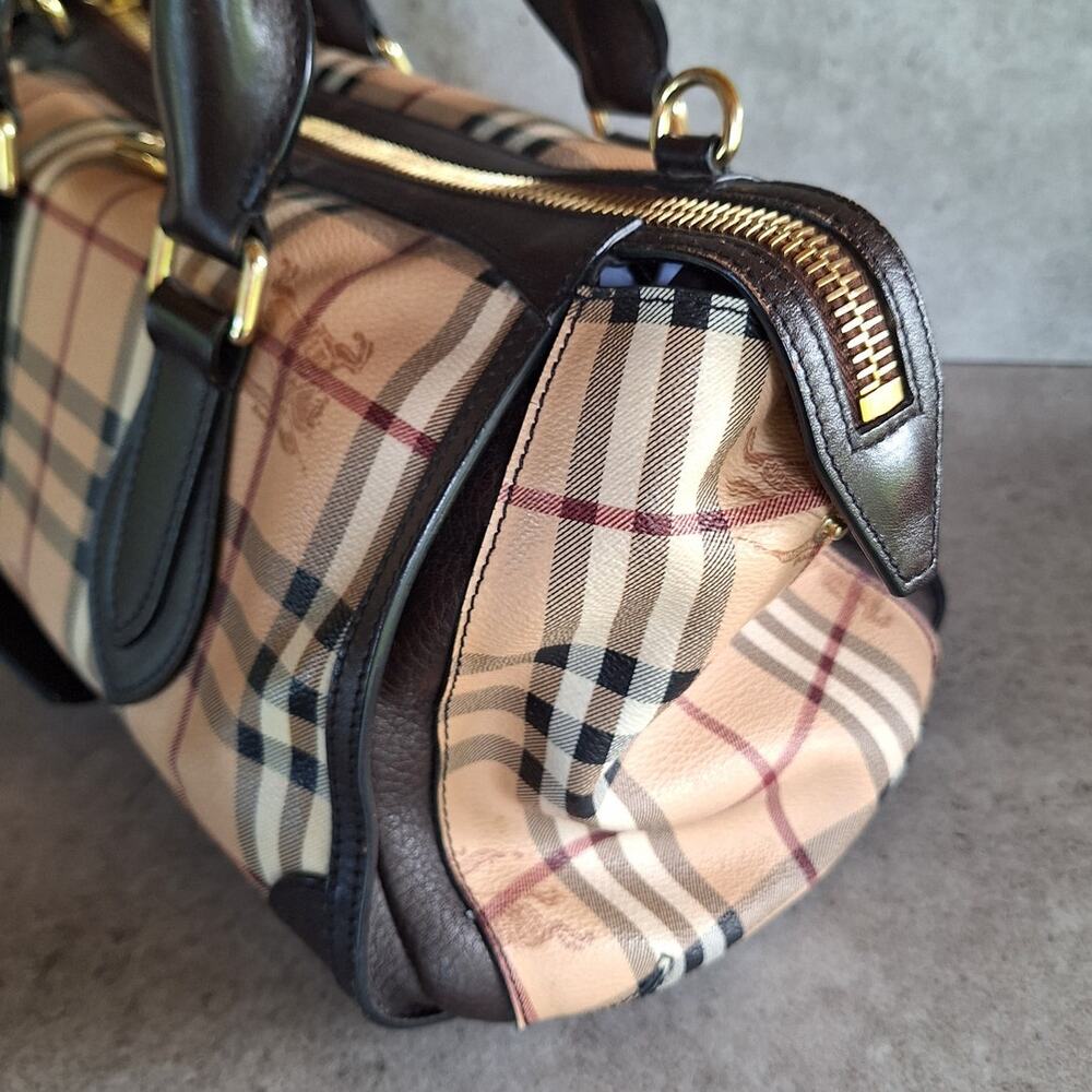 Burberry Haymarket Check Gladstone Bag crossbody satchel novacheck plaid cream - Picture 9 of 16